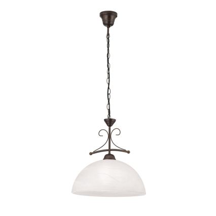 Pendelleuchte mit Kette RULA 1x E27/40W/230V Ø 35 cm weiß/bronze