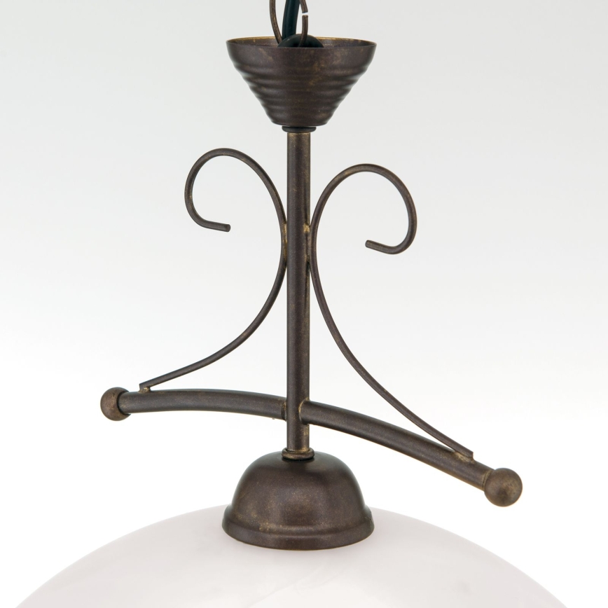 Pendelleuchte mit Kette RULA 1x E27/40W/230V Ø 35 cm weiß/bronze