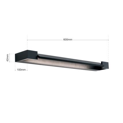 LED-Spiegelbeleuchtung für Badezimmer MARILYN LED/18W/230V 60 cm IP44 schwarz