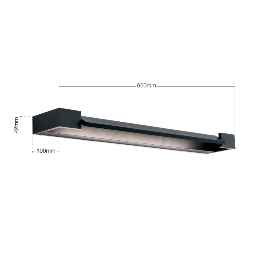 LED-Spiegelbeleuchtung für Badezimmer MARILYN LED/18W/230V 60 cm IP44 schwarz