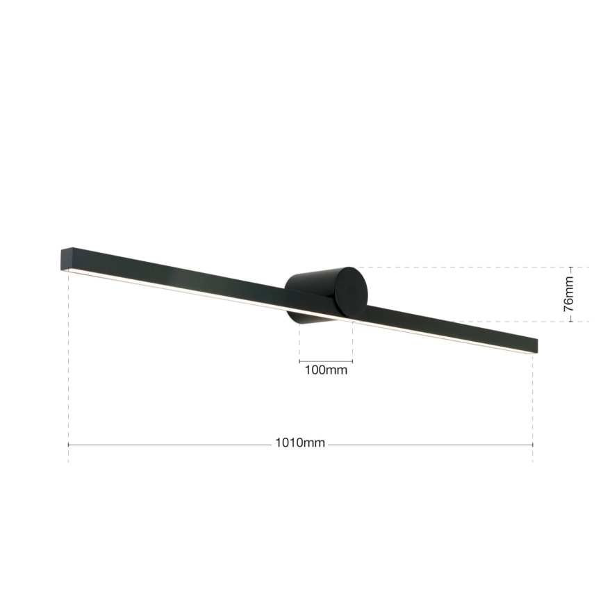 LED-Spiegelbeleuchtung für Badezimmer BEAUTY LED/24W/230V 101 cm IP54 schwarz