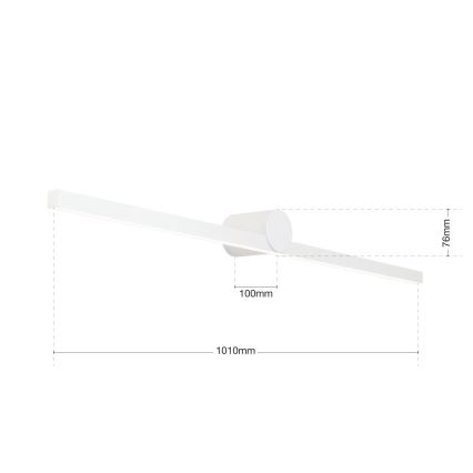 LED-Spiegelbeleuchtung für Badezimmer BEAUTY LED/24W/230V 101 cm IP54 weiß