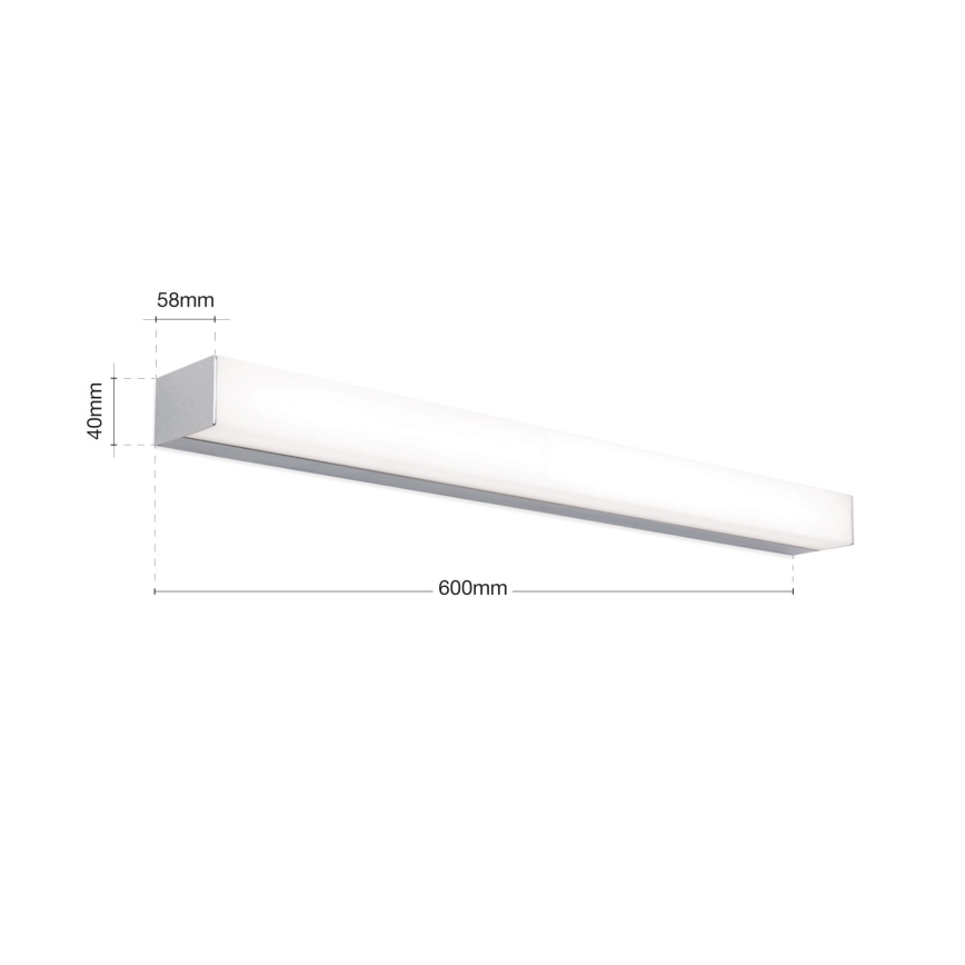 LED-Spiegelbeleuchtung für Badezimmer HORIZON LED/12W/230V 3000/4000K 60 cm IP44 silbern