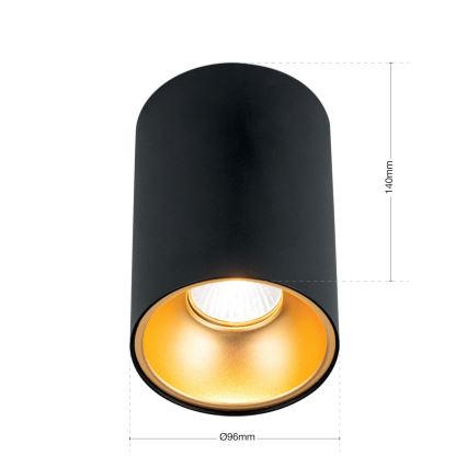 Deckenstrahler STARLIGHT 1xGU10/50W/230V schwarz/gold