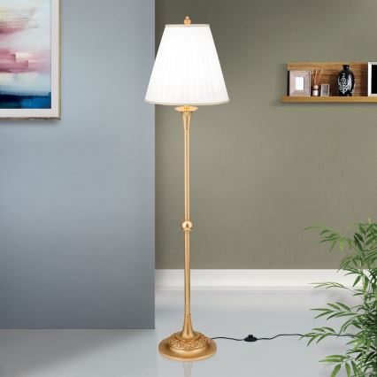 Stehleuchte FONSA 1xE27/60W/230V weiß/golden