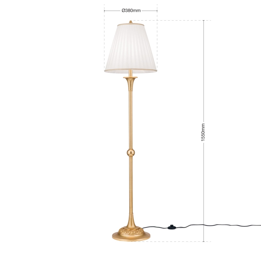 Stehleuchte FONSA 1xE27/60W/230V weiß/golden