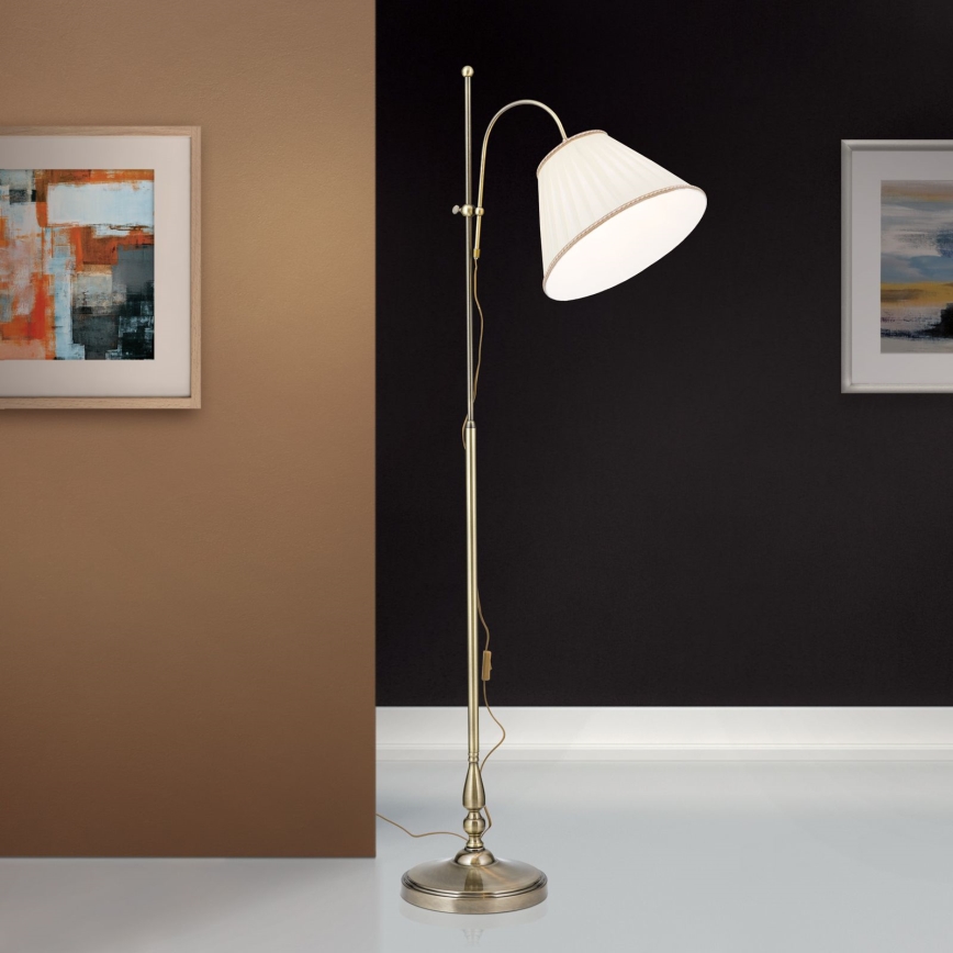 Stehleuchte TONIA 1xE27/60W/230V 183 cm weiß/bronzen