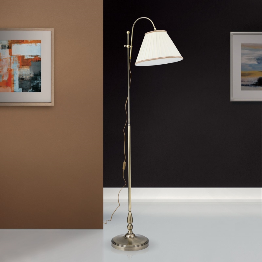 Stehleuchte TONIA 1xE27/60W/230V 183 cm weiß/bronzen