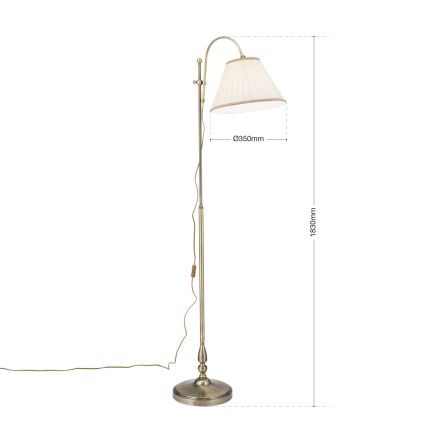 Stehleuchte TONIA 1xE27/60W/230V 183 cm weiß/bronzen