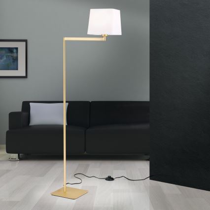 Stehleuchte CARLTON 1xE27/40W/230V weiß/golden