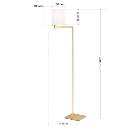 Stehleuchte CARLTON 1xE27/40W/230V weiß/golden