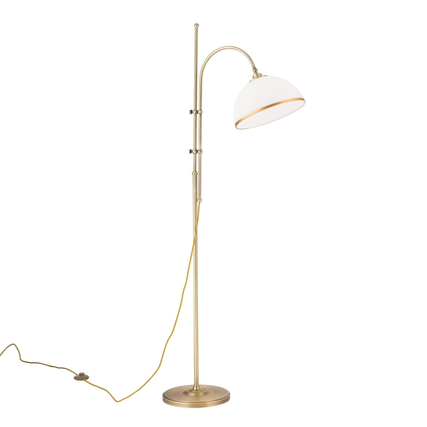 Stehleuchte OLD LAMP 1xE27/40W/230V weiß/Messing