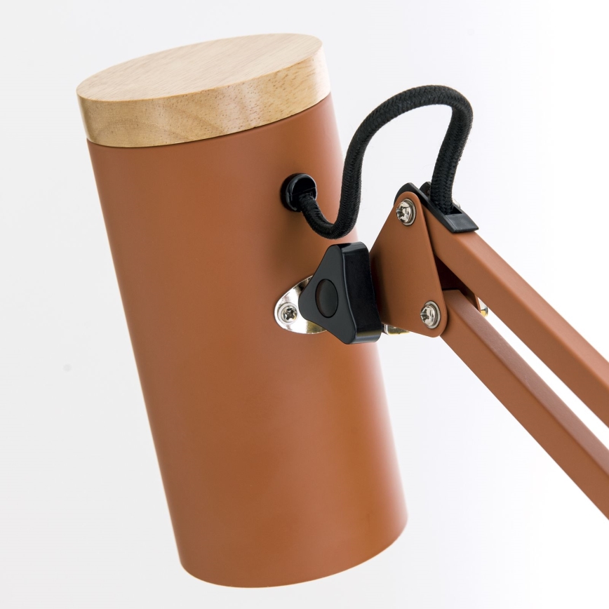 Tischlampe mit Klemme GILI 1xE27/40W/230V ziegelrot