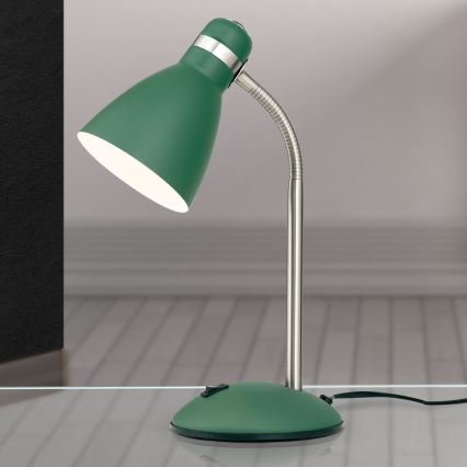 Tischlampe SCHOOL 1xE27/40W/230V grün/mattchrom