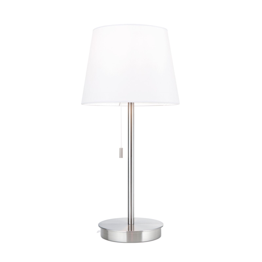 Tischleuchte mit USB-Anschluss LUDWIG 1xE27/40W/230V 50 cm weiß/matt Chrom