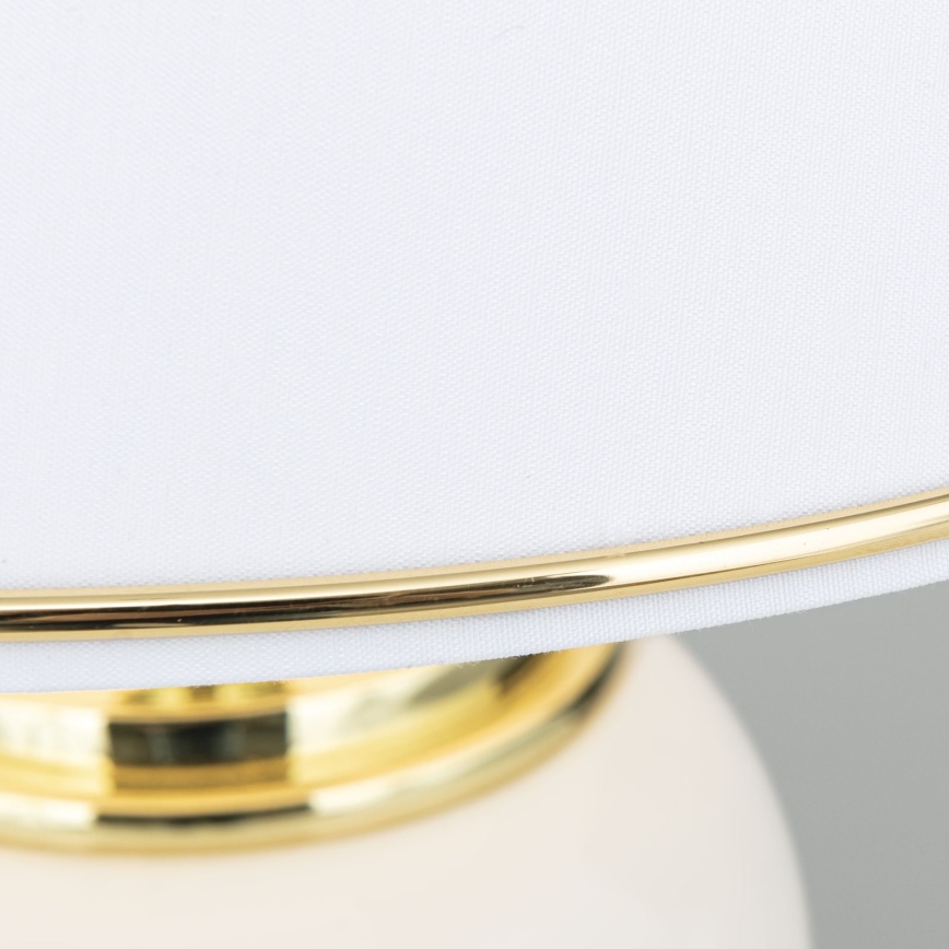 Tischleuchte OVUM 1xE27/40W/230V 48 cm Keramik weiß/golden