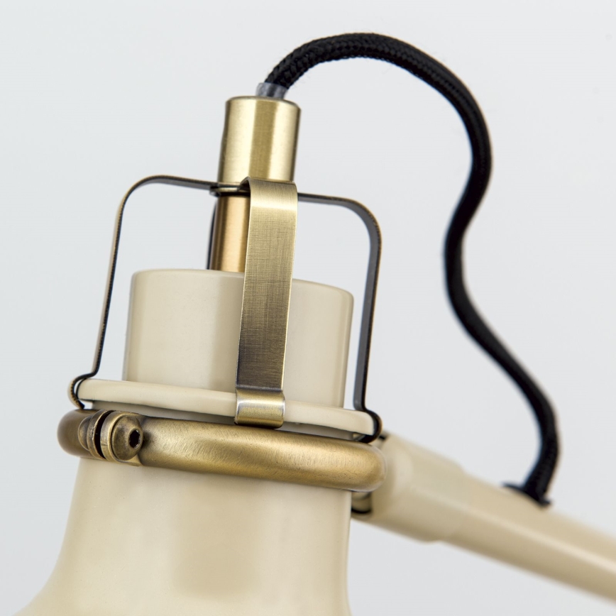 Tischleuchte SCHILLER 1xE27/40W/230V cremefarben/bronzen