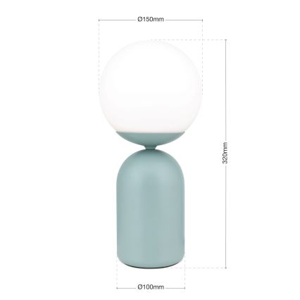 Tischleuchte STANLEY 1xE14/25W/230V Keramik/Minze