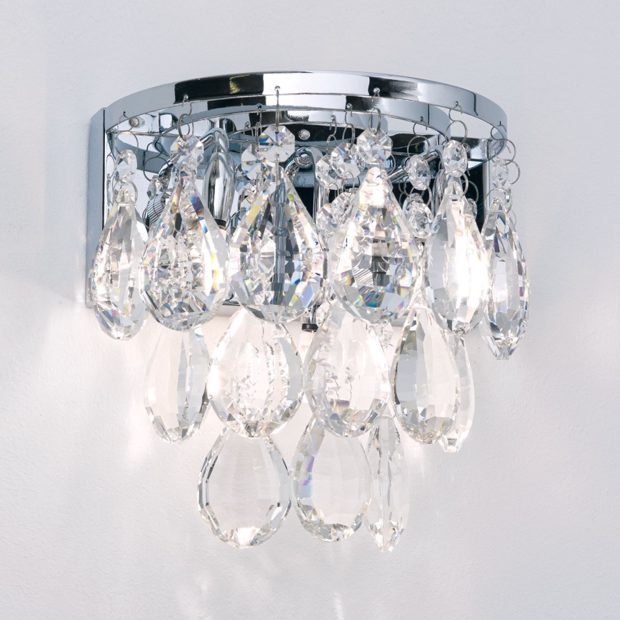 Kristall-Wandleuchte CELESTE 2xG9/40W/230V glänzendes Chrom