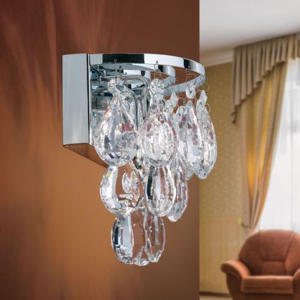 Kristall-Wandleuchte CELESTE 2xG9/40W/230V glänzendes Chrom