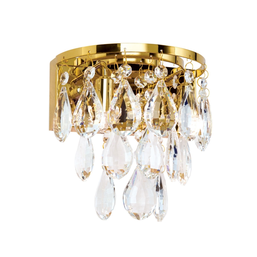 Kristall-Wandleuchte CELESTE 2xG9/40W/230V golden