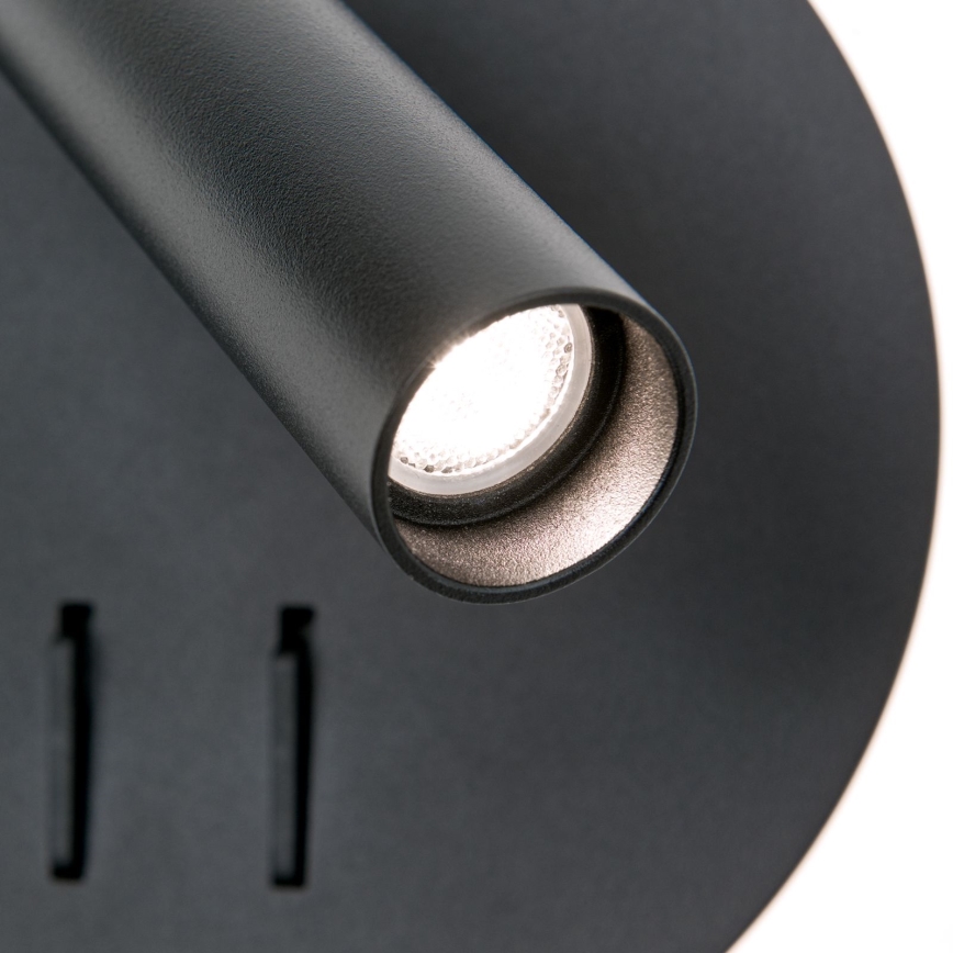 LED-Wandstrahler LENNY LED/6W/230V + LED/3W schwarz