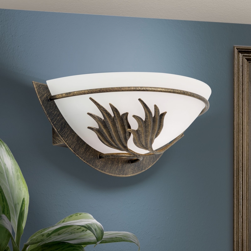 Wandleuchte FLEUR 1xE14/60W/230V bronzen