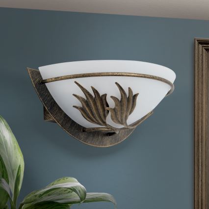 Wandleuchte FLEUR 1xE14/60W/230V bronzen