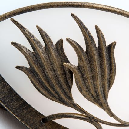 Wandleuchte FLEUR 1xE14/60W/230V bronzen