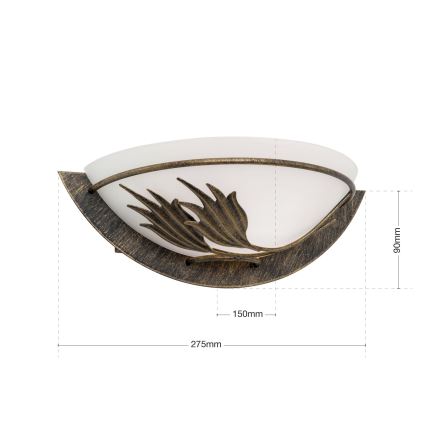 Wandleuchte FLEUR 1xE14/60W/230V bronzen