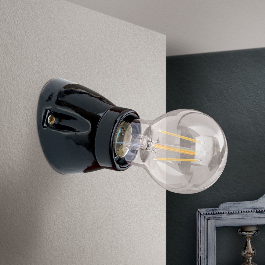 Wandleuchte FROST 1xE27/60W/230V schwarz