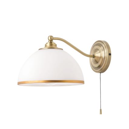 Wandleuchte OLD LAMP 1xE27/40W/230V weiß/Messing