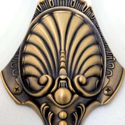 Wandleuchte ROCCA 2xE27/60W/230V bronzen/weiß