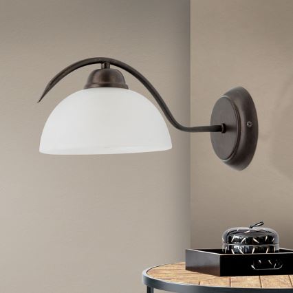 Wandleuchte RULA 1xE27/40W/230V weiß/bronze