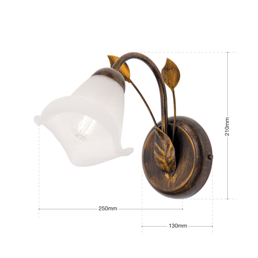 Wandleuchte SISI 1xE14/40W/230V bronzen/Patina