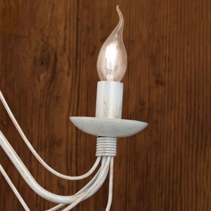 Wandleuchte VELA 2xE14/40W/230V weiß/golden/Patina