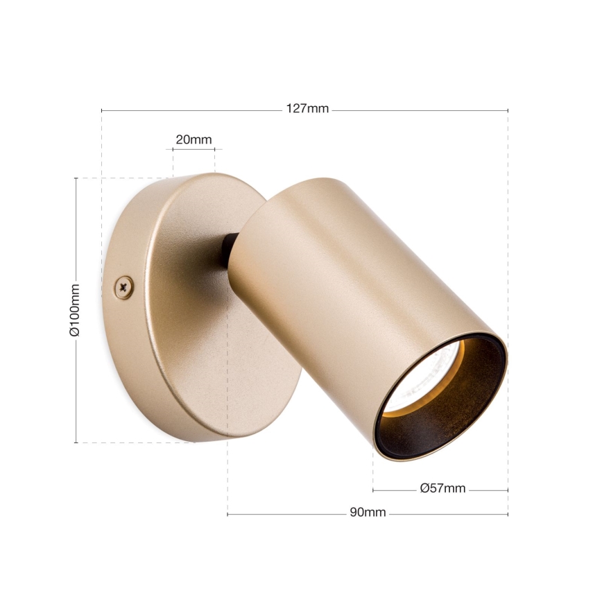 Wandspot SEAN 1xGU10/13W/230V goldfarben