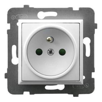 Ospel - Rahmenlose Haushaltssteckdose 230 V ARIA, weiß
