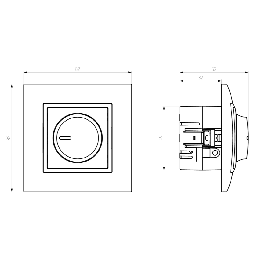 Ospel - Rahmenloser Drehdimmer ARIA weiß
