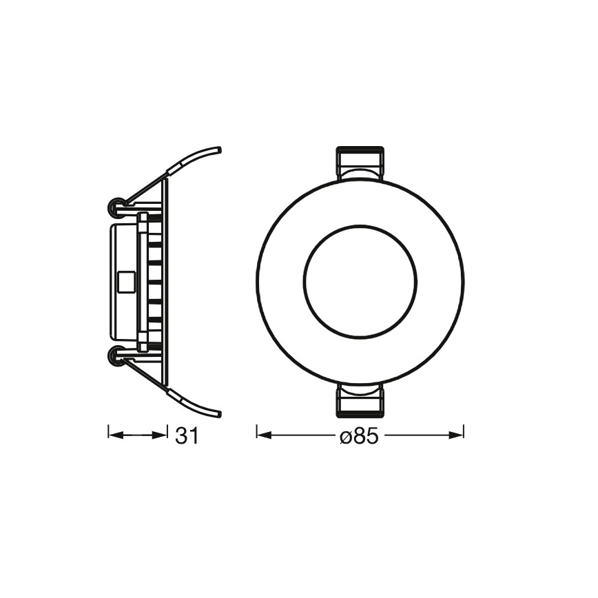 Osram - 3er-Set LED-Einbauleuchte SLIM, 4,5 W, 230 V