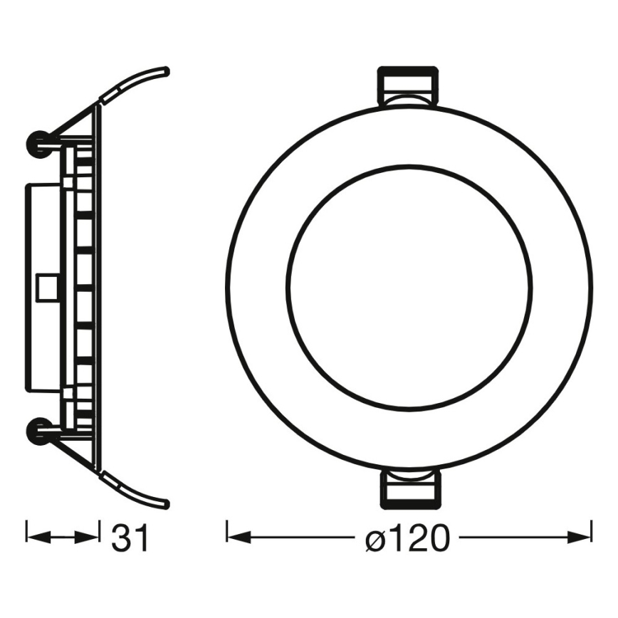 Osram - SET 3x LED-Einbaustrahler SPOT LED/8W/230V 3000K pr. 12 cm weiß