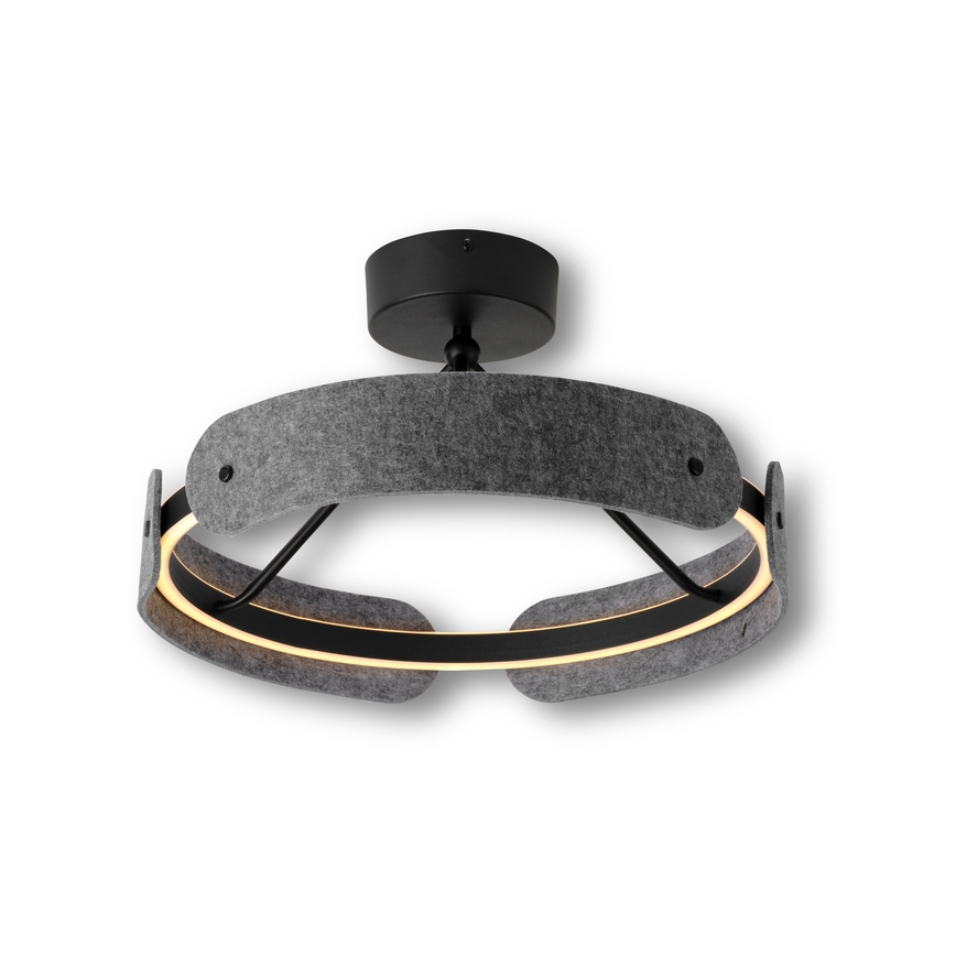 Osram - Aufgesetzte LED-Deckenleuchte DECOR CURVE LED/33W/230V Ø 43 cm grau