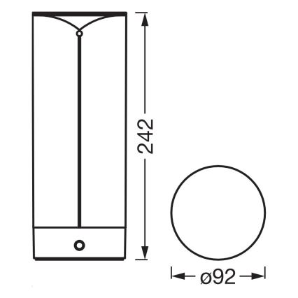 Osram - LED-dimmbare Touch-Außen-Tischlampe ENDURA STYLE LED/1,5W/5V 2500 mAh USB IP54 Anthrazit