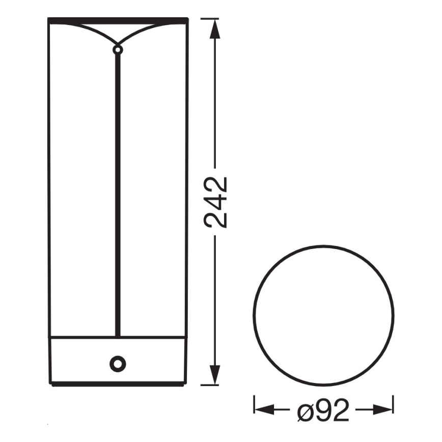 Osram - LED-dimmbare Touch-Außen-Tischlampe ENDURA STYLE LED/1,5W/5V 2500 mAh USB IP54 Anthrazit