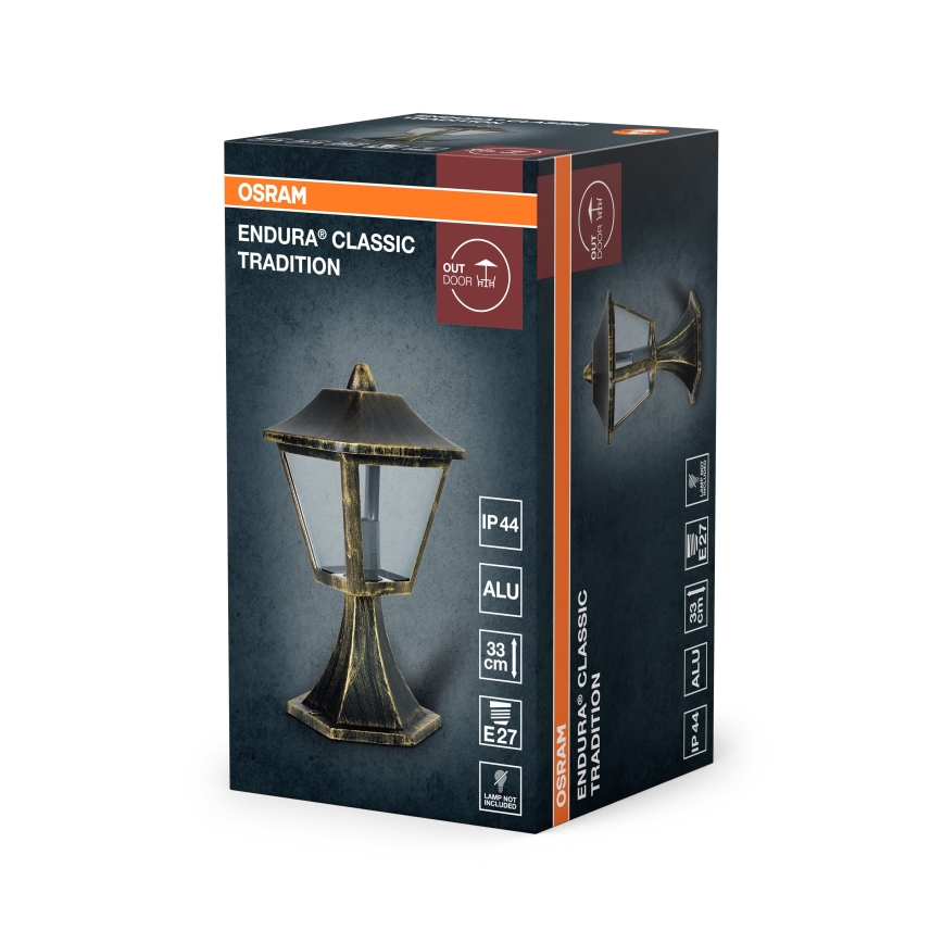 Osram - Außenleuchte TRADITION 1xE27/60W/230V IP44 Patina/Gold