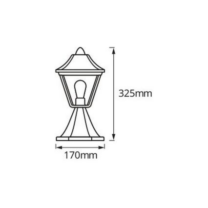 Osram - Außenleuchte TRADITION 1xE27/60W/230V IP44 Patina/Gold