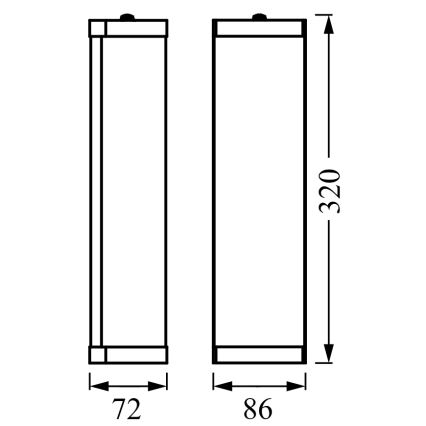 Osram - Badezimmer-Wandleuchte BATHROOM CLASSIC 2xE14/12W/230V IP44 glänzender Chrom