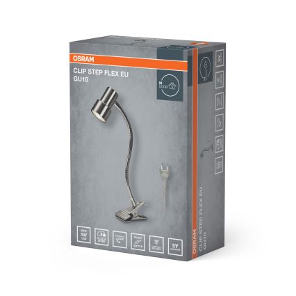 Osram - Clip-Leuchte CLIP STEP FLEX 1xGU10/5W/230V matt-chrom