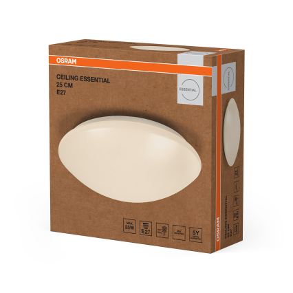 Osram - Deckenleuchte CEILING ESSENTIAL 1xE27/25W/230V Ø 25 cm weiß