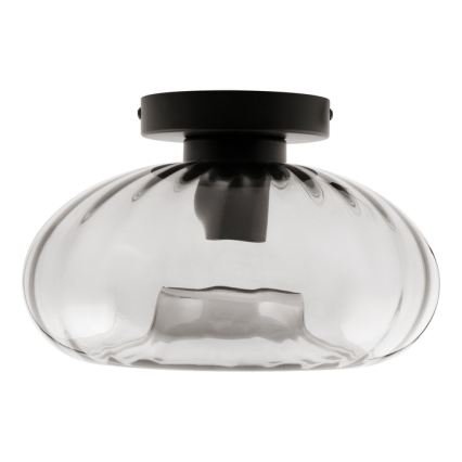 Osram - Deckenleuchte DECOR SMOKE 1xE27/12W/230V Ø 28 cm schwarz/rauchgrau